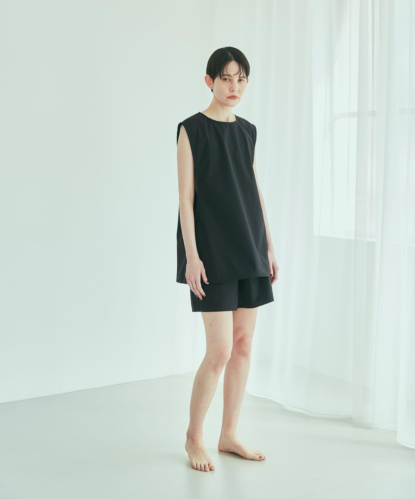 2尺碼可選 UV防曬 Swim URBAN RESEARCH 抽繩無袖泳衣