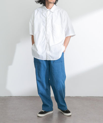 ARMY TWILL 尼龍牛津網眼短袖襯衫