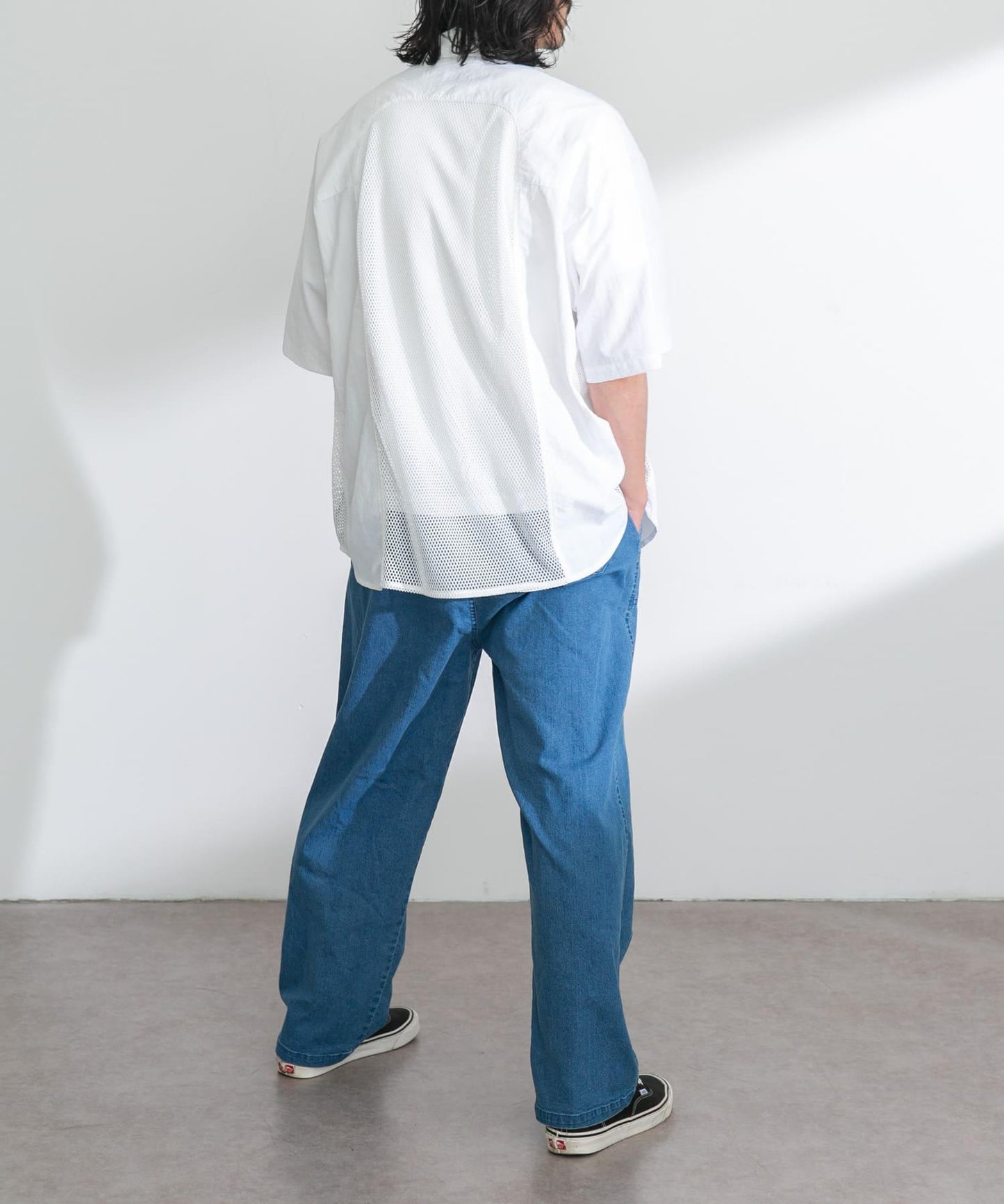 ARMY TWILL 尼龍牛津網眼短袖襯衫