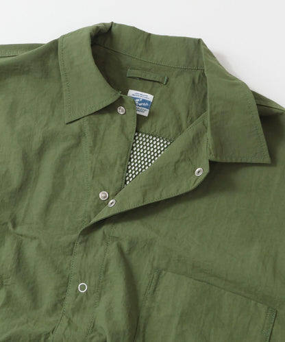 ARMY TWILL 尼龍牛津網眼短袖襯衫