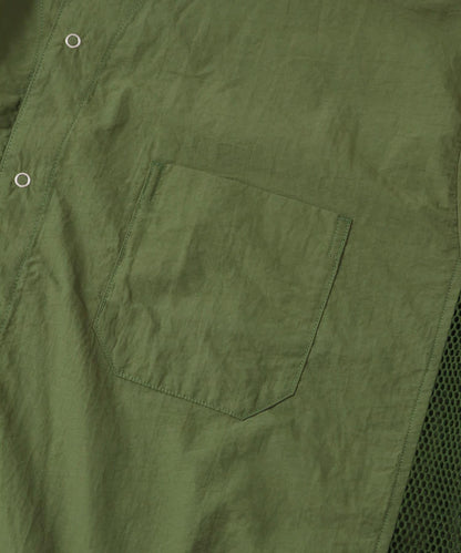 ARMY TWILL 尼龍牛津網眼短袖襯衫