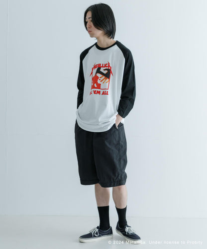 URBAN RESEARCH iD 金屬樂隊拼色袖T恤