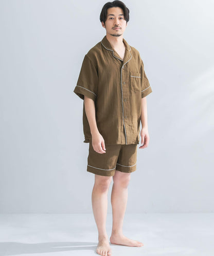 URBAN RESEARCH×UCHINO 柔軟觸感紗布睡衣短褲 M