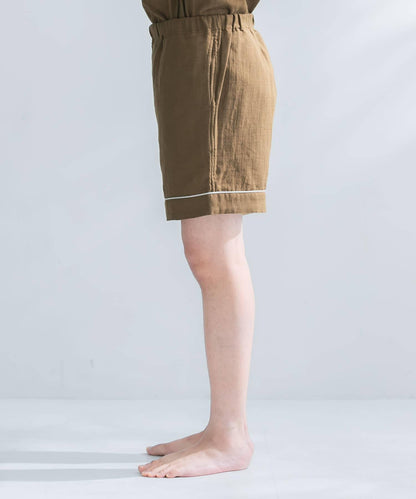 URBAN RESEARCH×UCHINO 柔軟觸感紗布睡衣短褲 M