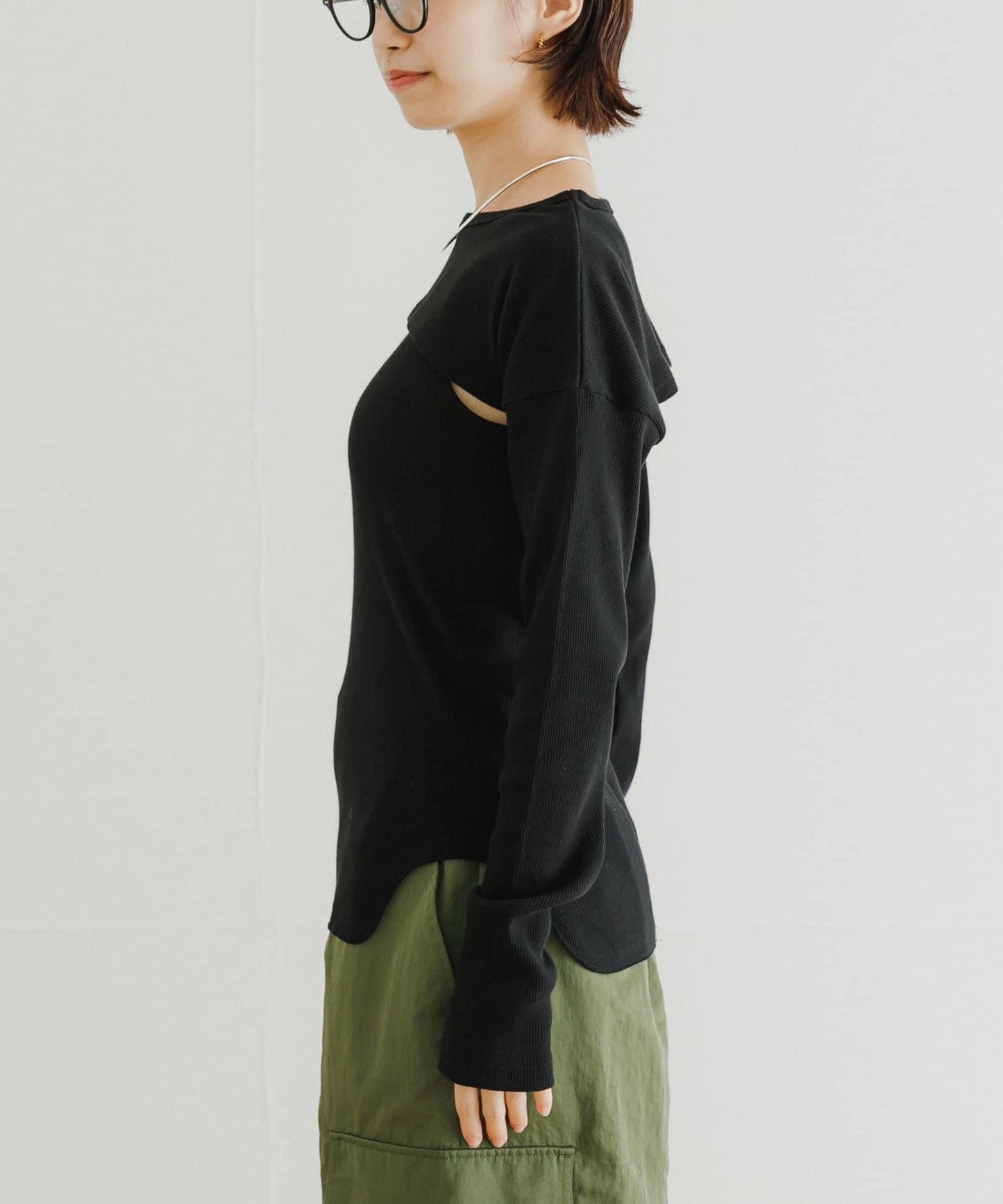 『聯名』Healthknit×URBAN RESEARCH 拼接層疊長袖T恤
