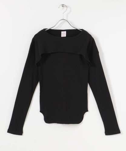 『聯名』Healthknit×URBAN RESEARCH 拼接層疊長袖T恤