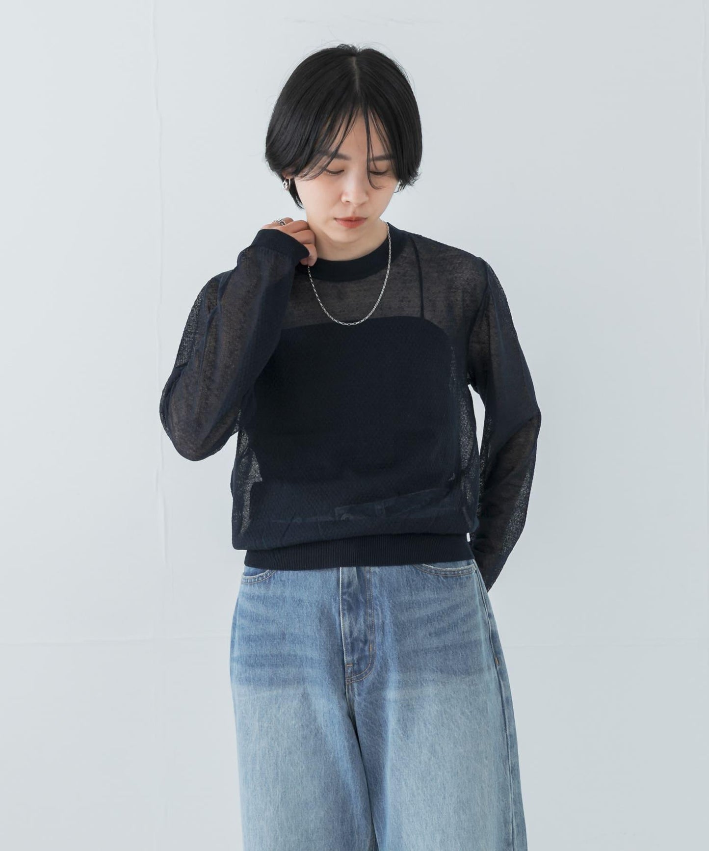 ROUTINE×URBAN RESEARCH 透視針織衫