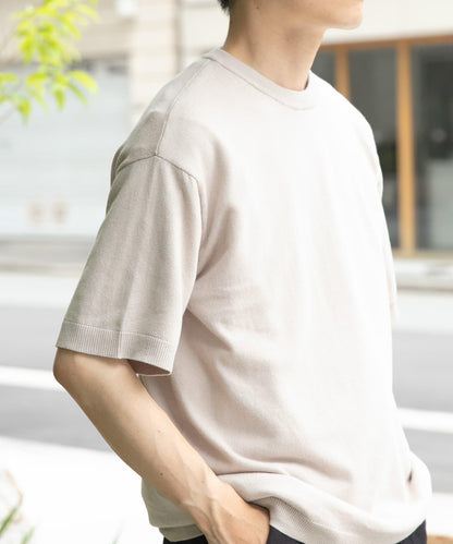 棉麻圓領夏季針織衫