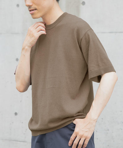 棉麻圓領夏季針織衫