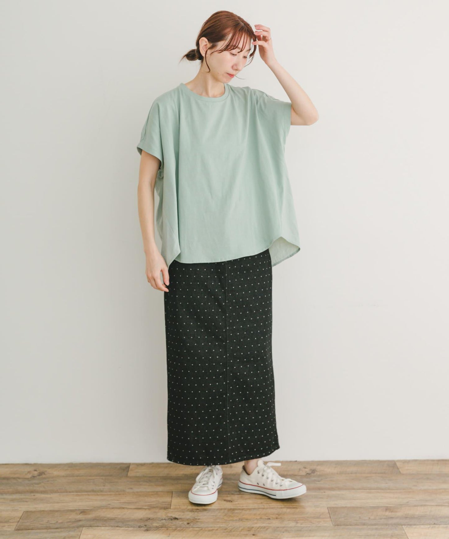 尼龍拼接法式套頭衫