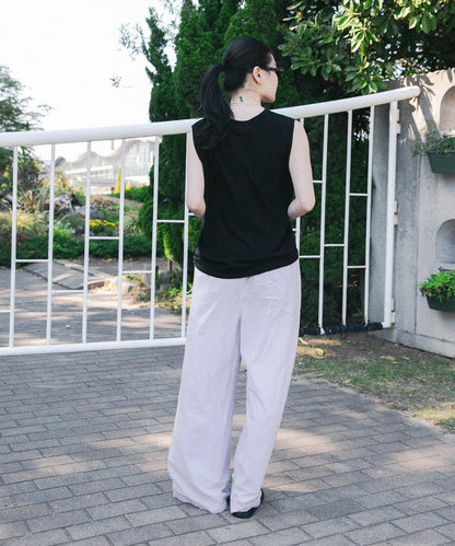 new basic 乾爽扭紋無袖T恤