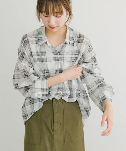 透視寬鬆襯衫