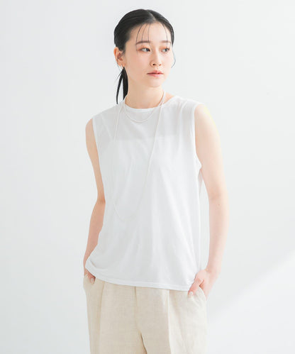 new basic 乾爽扭紋無袖T恤