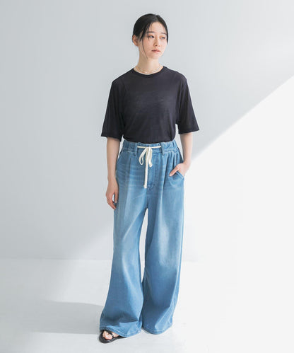 new basic 乾爽扭紋透視T恤