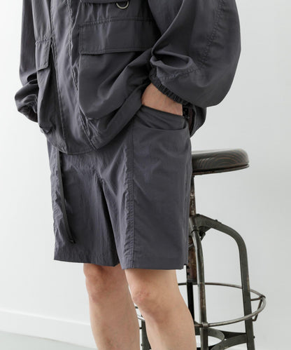 防潑水/易打理/接觸涼感/防紫外線塔斯蘭尼龍織帶腰帶短褲