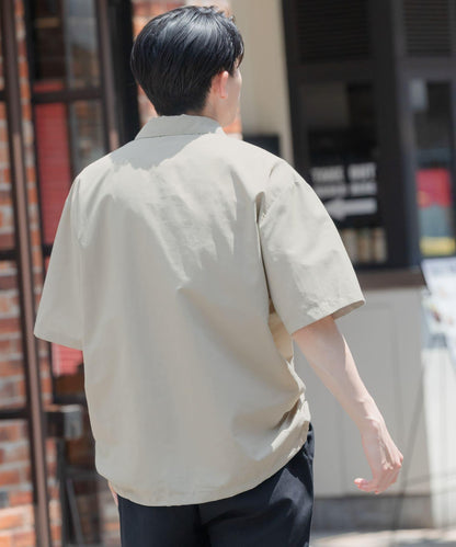 「UV防護」涼感尼龍半拉鍊套頭襯衫