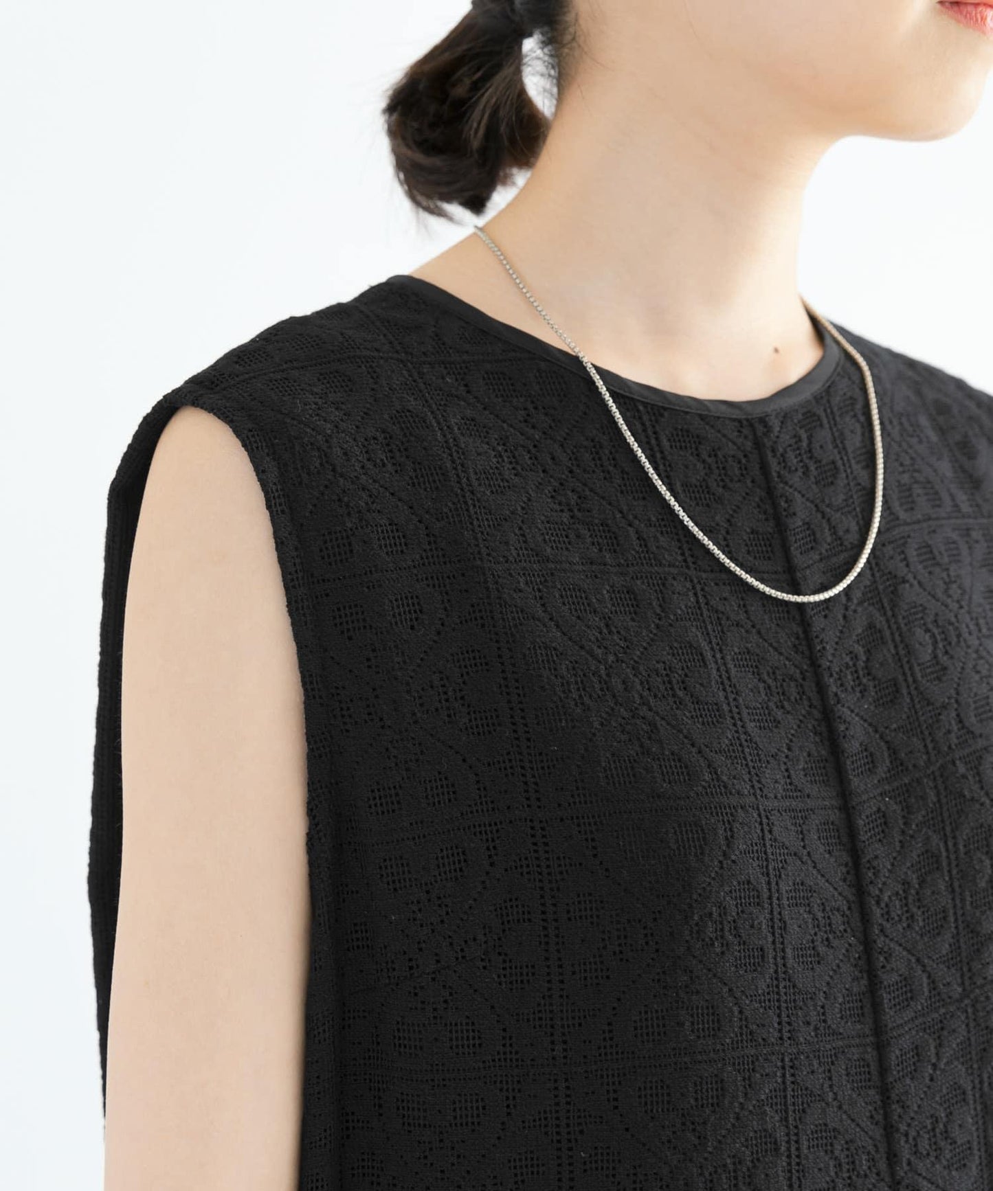 方形蕾絲連體衣