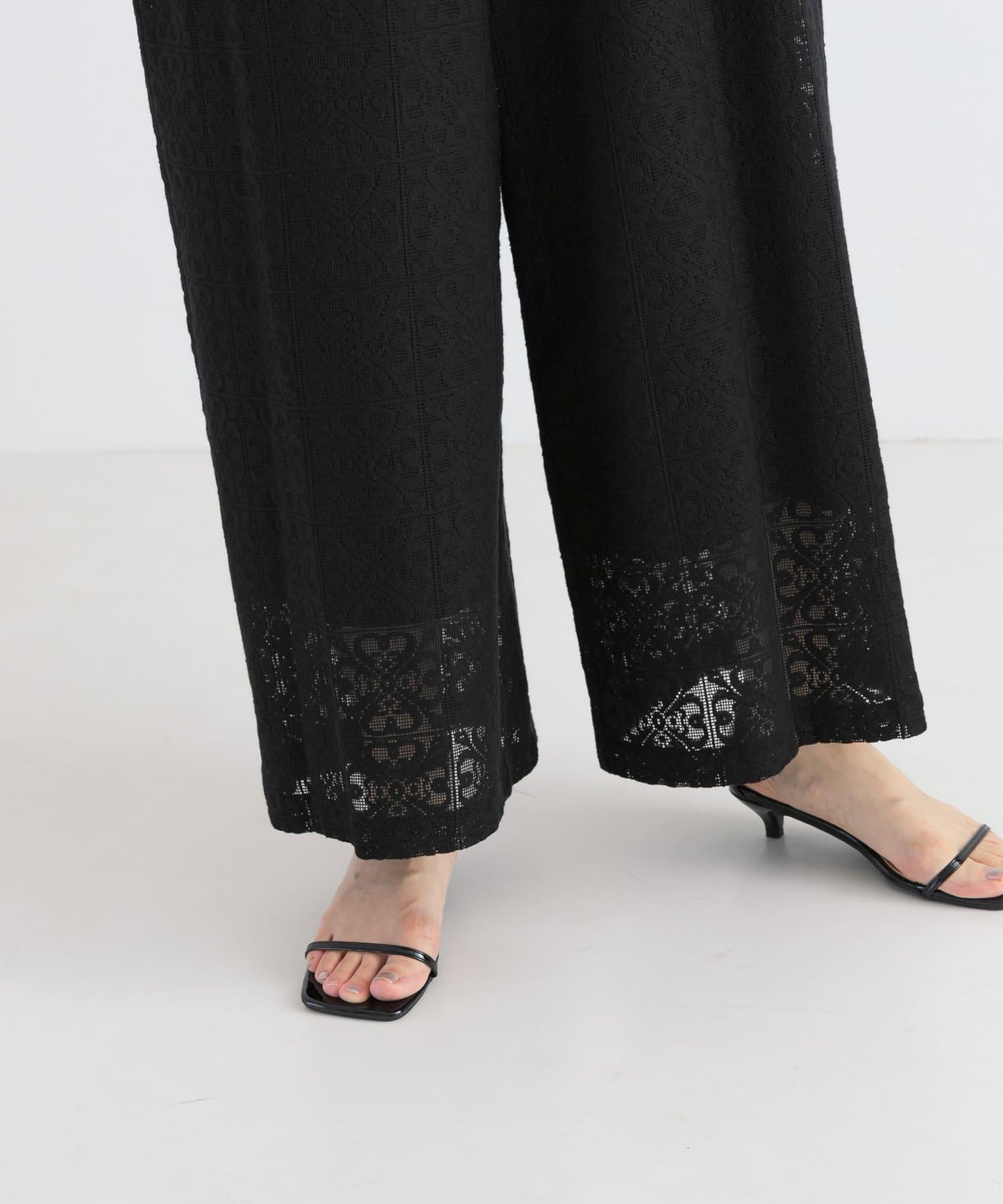 方形蕾絲連體衣