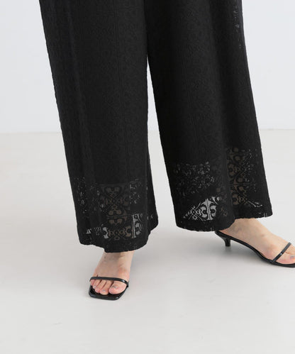 方形蕾絲連體衣