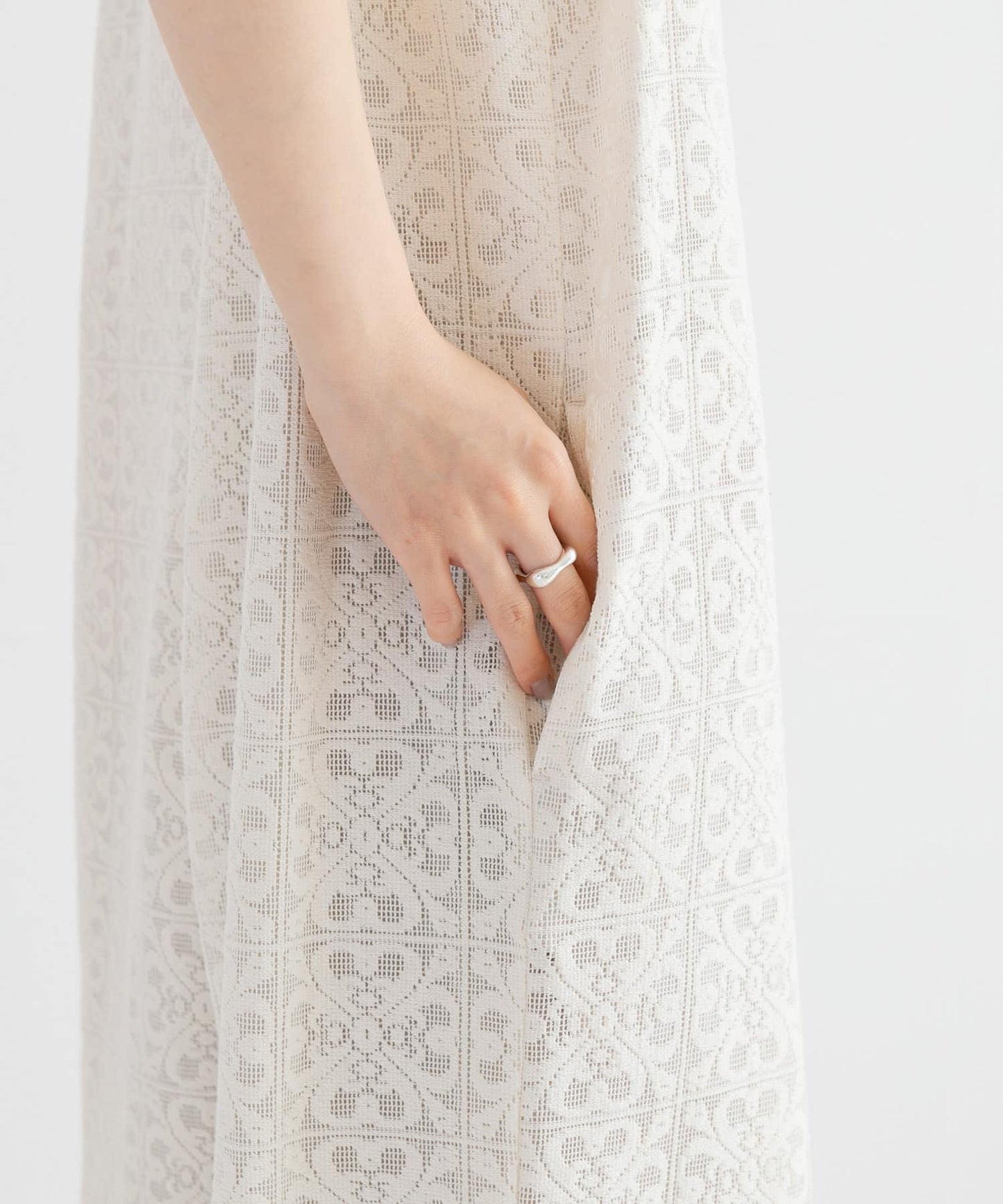 方形蕾絲連體衣