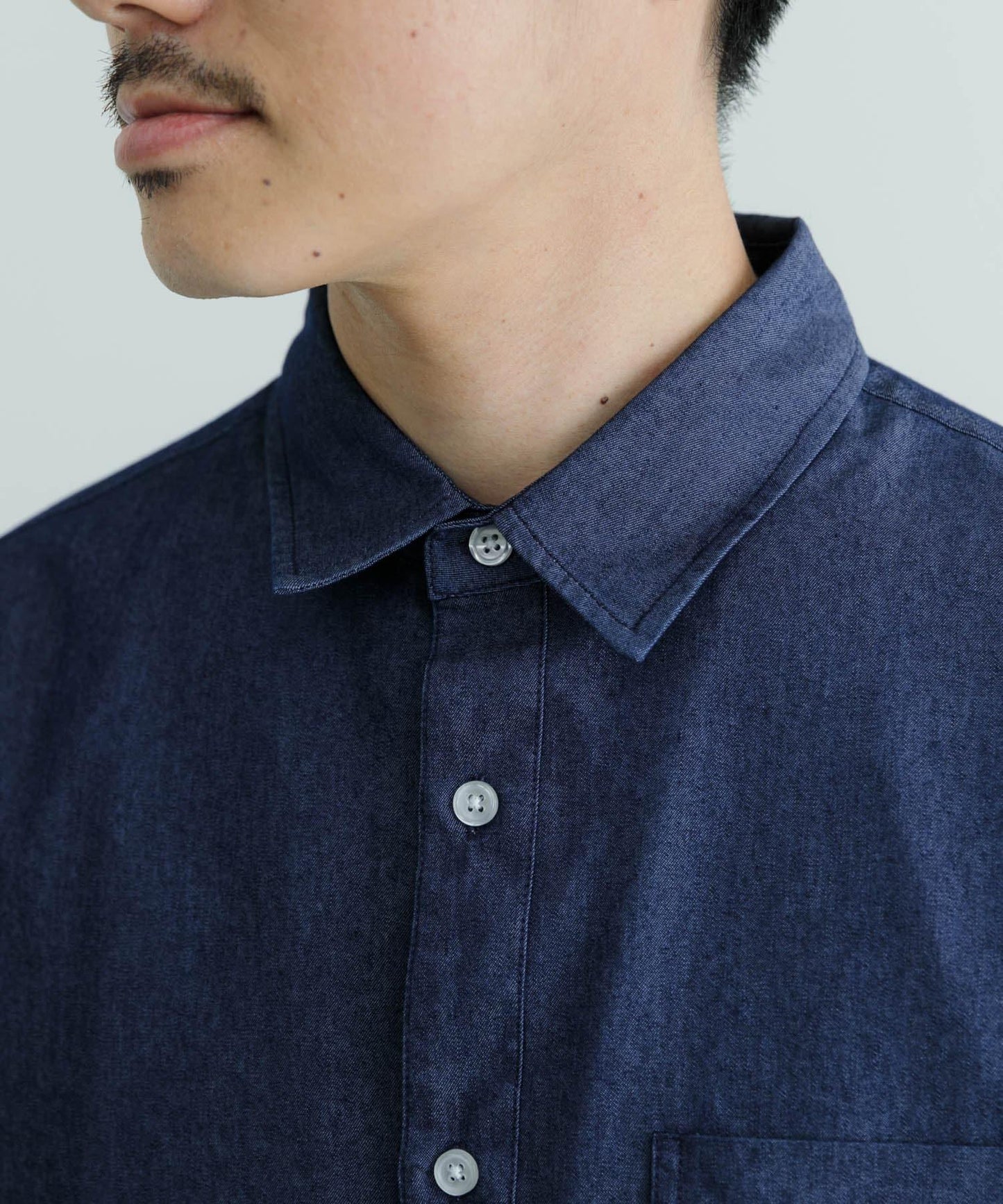 TC靛藍常規色短袖襯衫