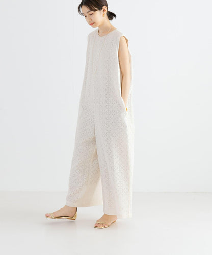 方形蕾絲連體衣