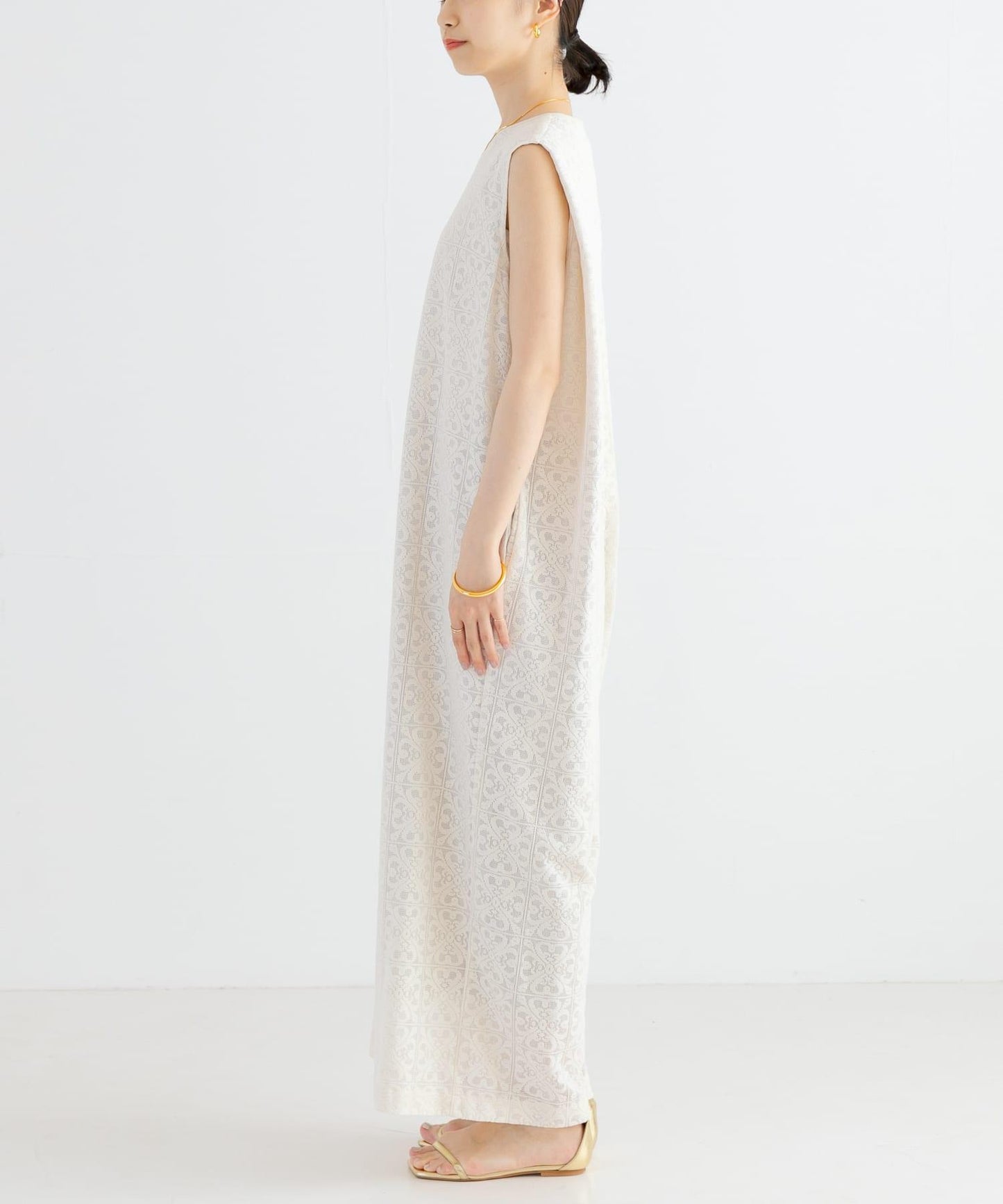 方形蕾絲連體衣