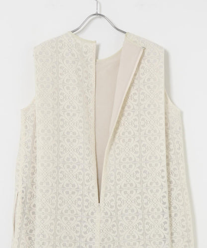 方形蕾絲連體衣