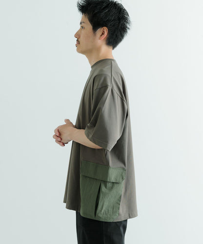 含XL碼 側袋拼接圓領T恤