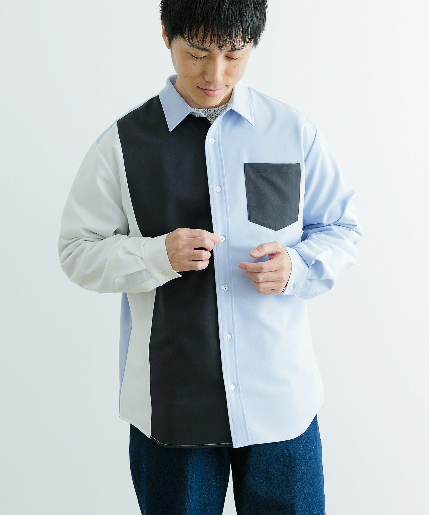 Vertical Switch 長袖襯衫