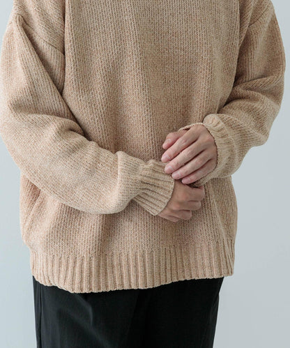 燈芯絨圓領針織衫
