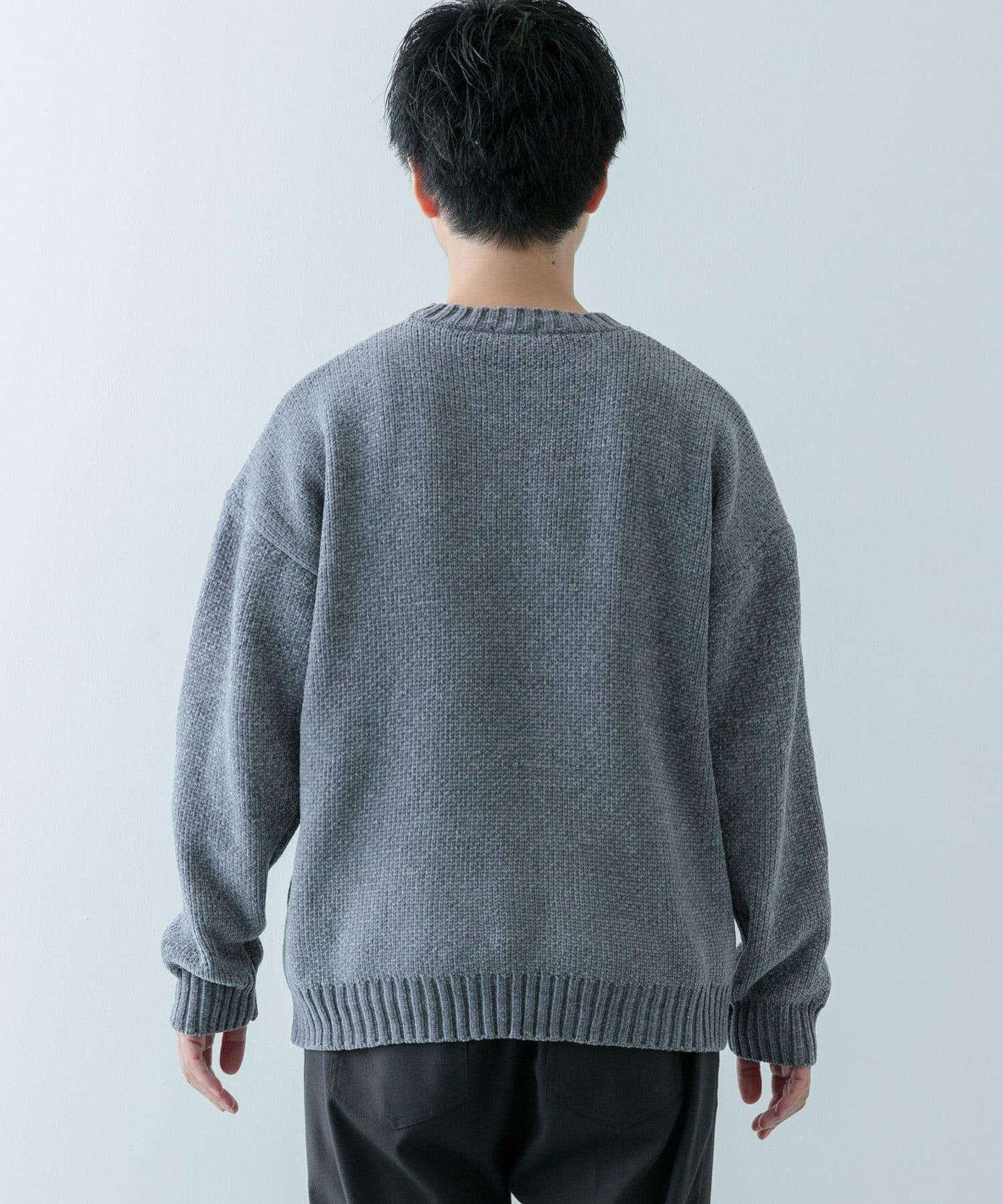 燈芯絨圓領針織衫