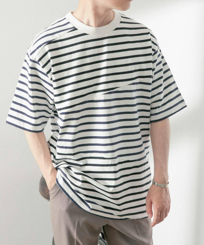 撞色條紋短袖T恤