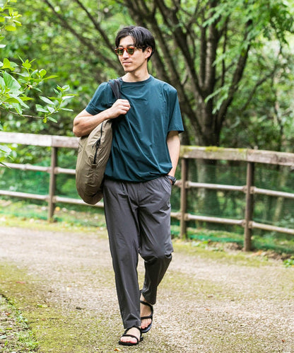 絲滑尼龍多功能褶皺長褲