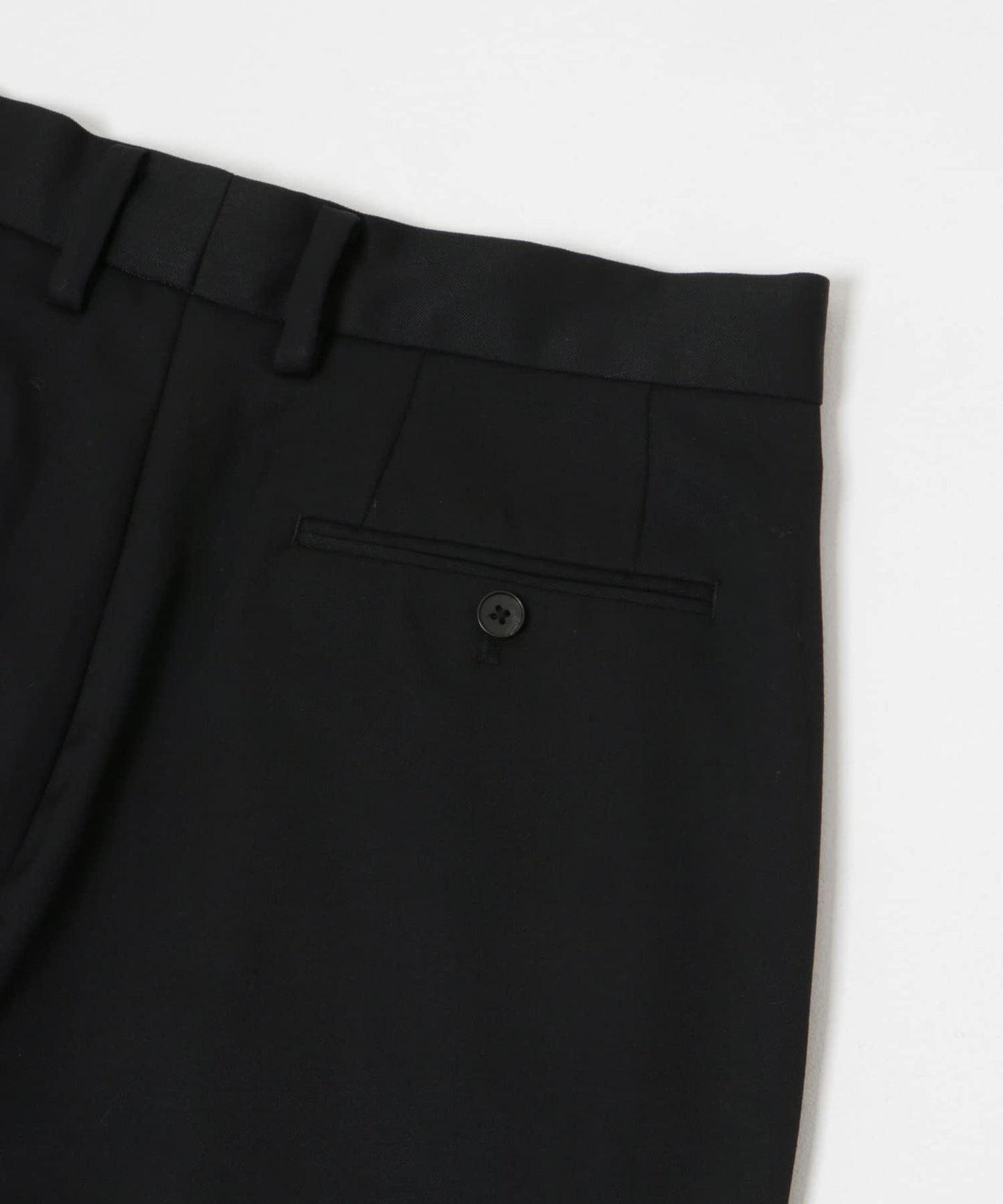 new basic 羊毛斜紋寬鬆長褲