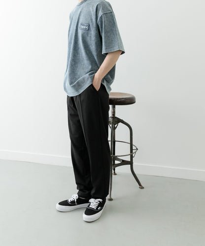 單點刺繡圓領牛仔T恤