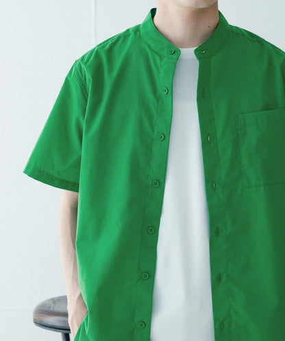 UR TECH Smart Linen Touch高性能亞麻立領襯衫