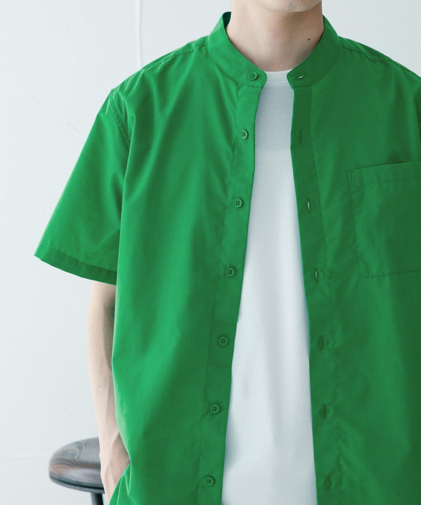 UR TECH Smart Linen Touch高性能亞麻立領襯衫