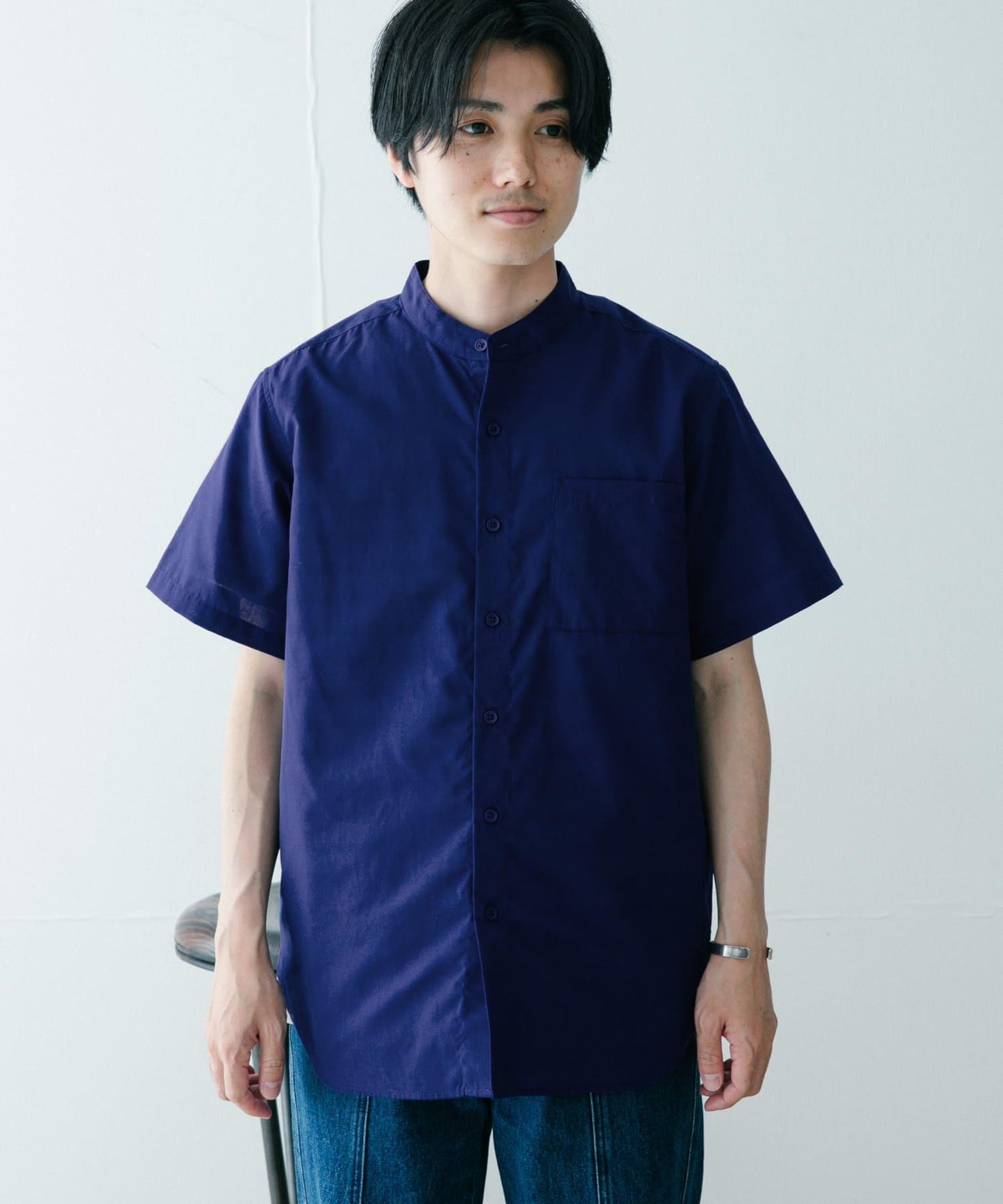 UR TECH Smart Linen Touch高性能亞麻立領襯衫