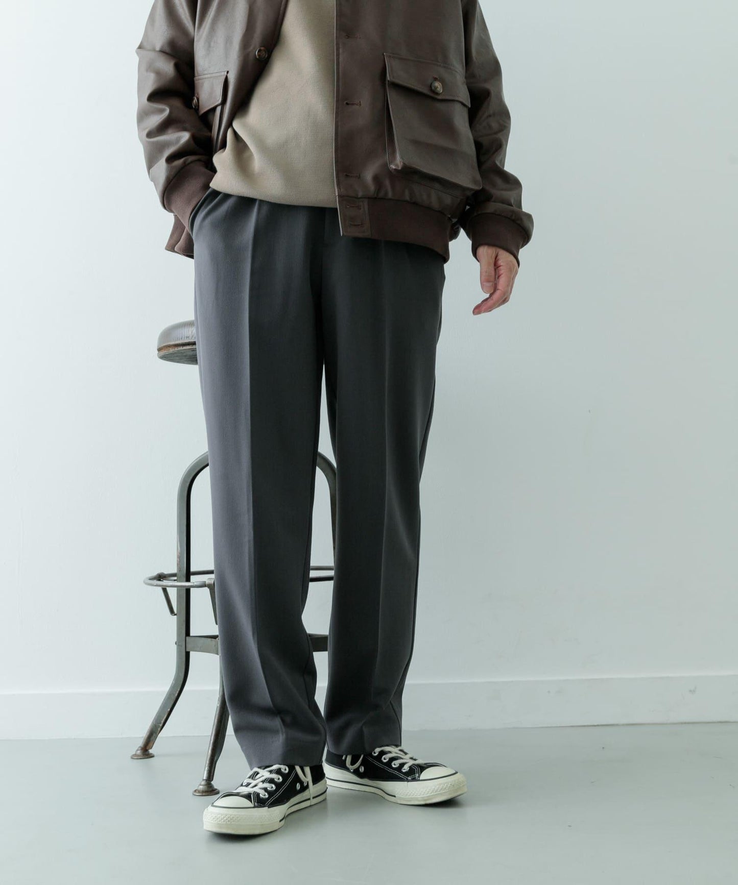彈力可水洗加絨休閒褲