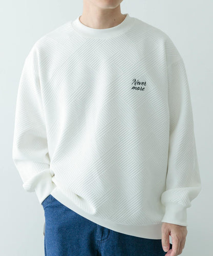 含XL碼 刺繡提花長袖T恤