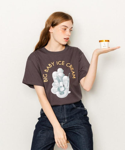 特別款 BIG BABY ICE CREAM 照片印花T恤
