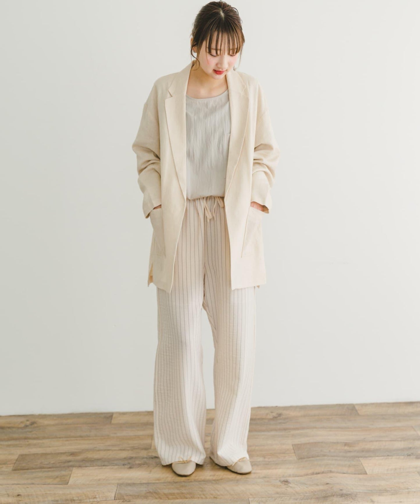 亞麻人造絲西裝外套