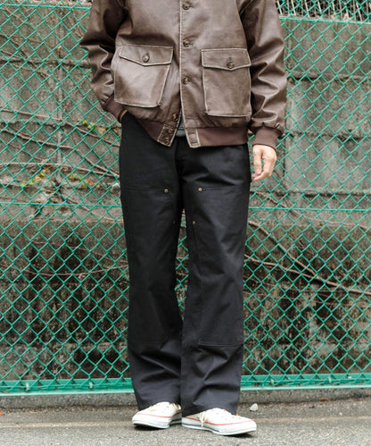 雙膝加固棉質工裝褲