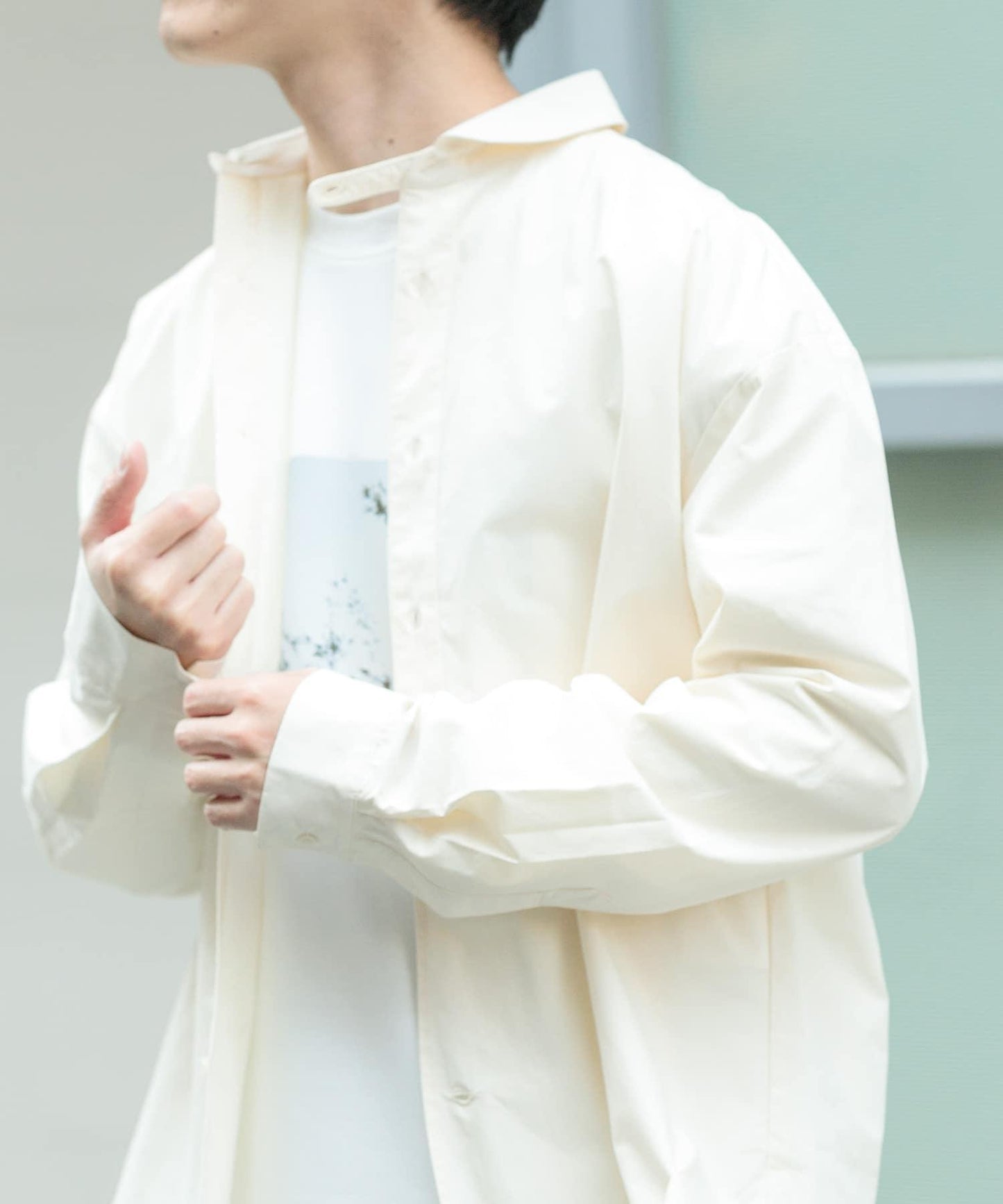 府綢圓領襯衫