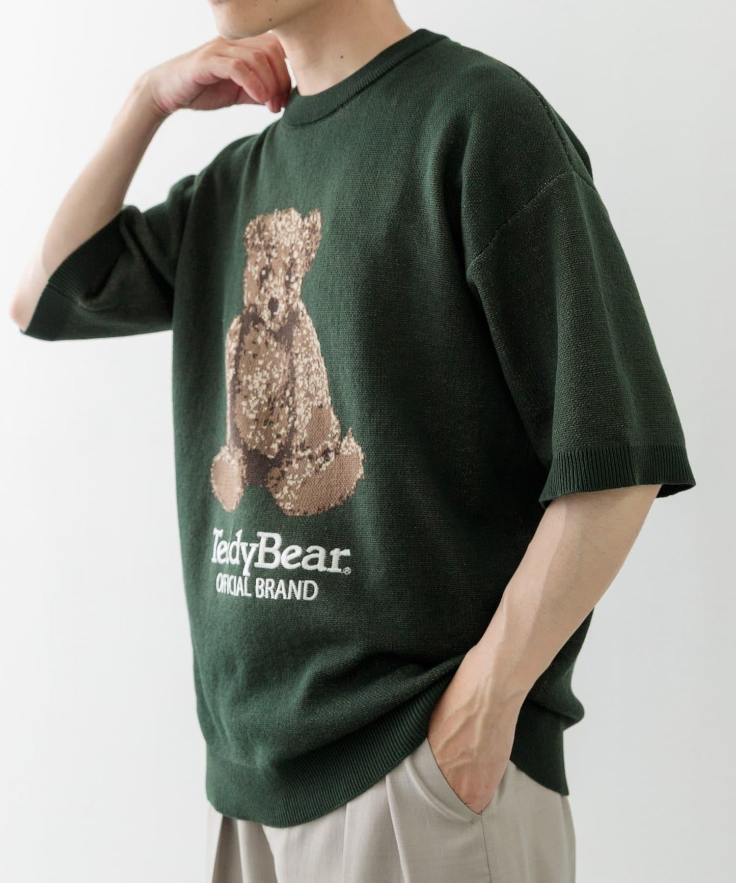Teddy Bear 圓領夏季針織衫