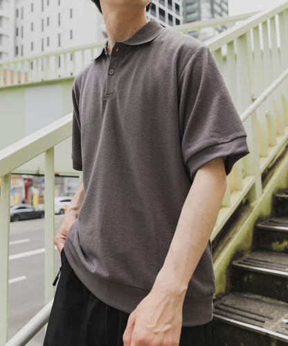縐紗珠地短袖POLO衫