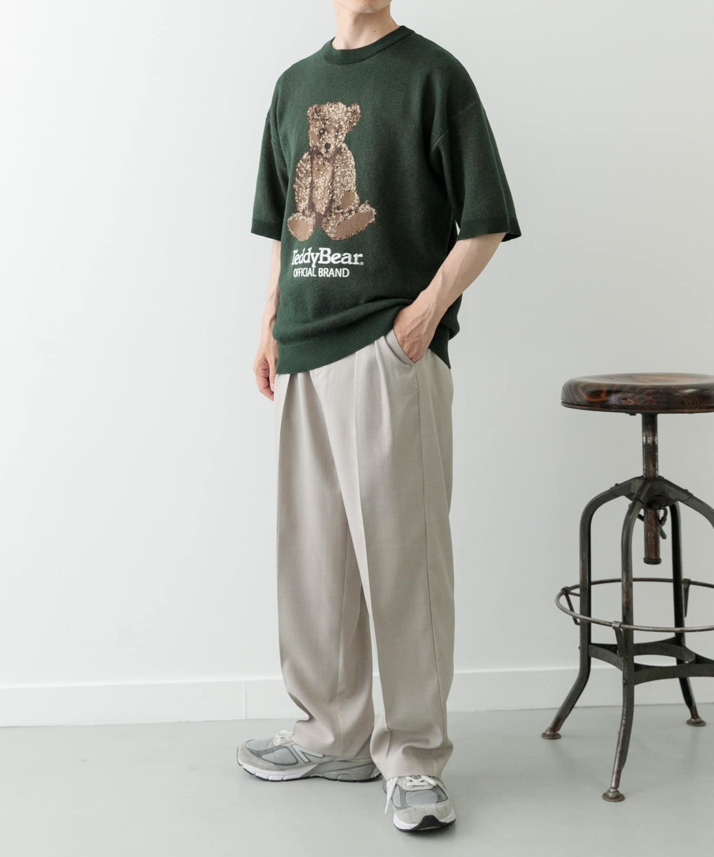Teddy Bear 圓領夏季針織衫