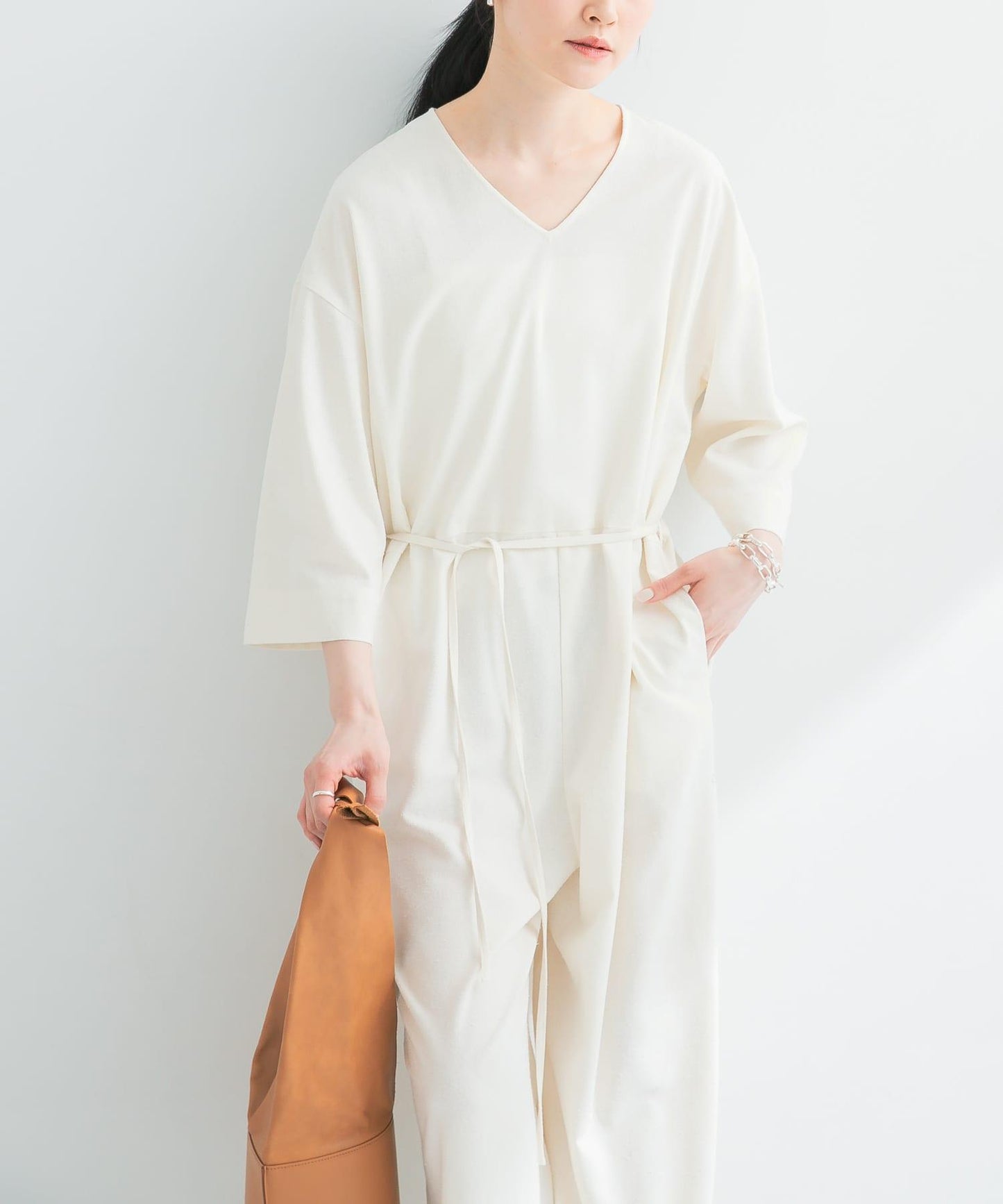 真絲混紡連體褲