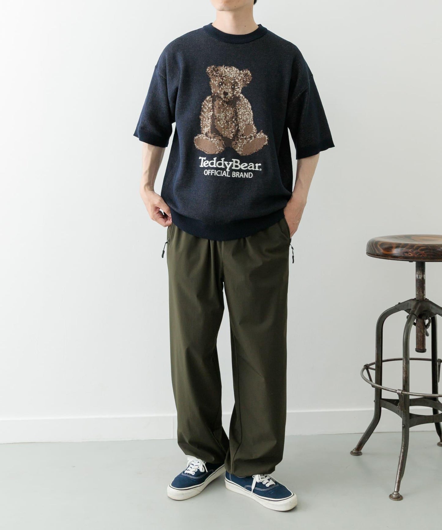 Teddy Bear 圓領夏季針織衫